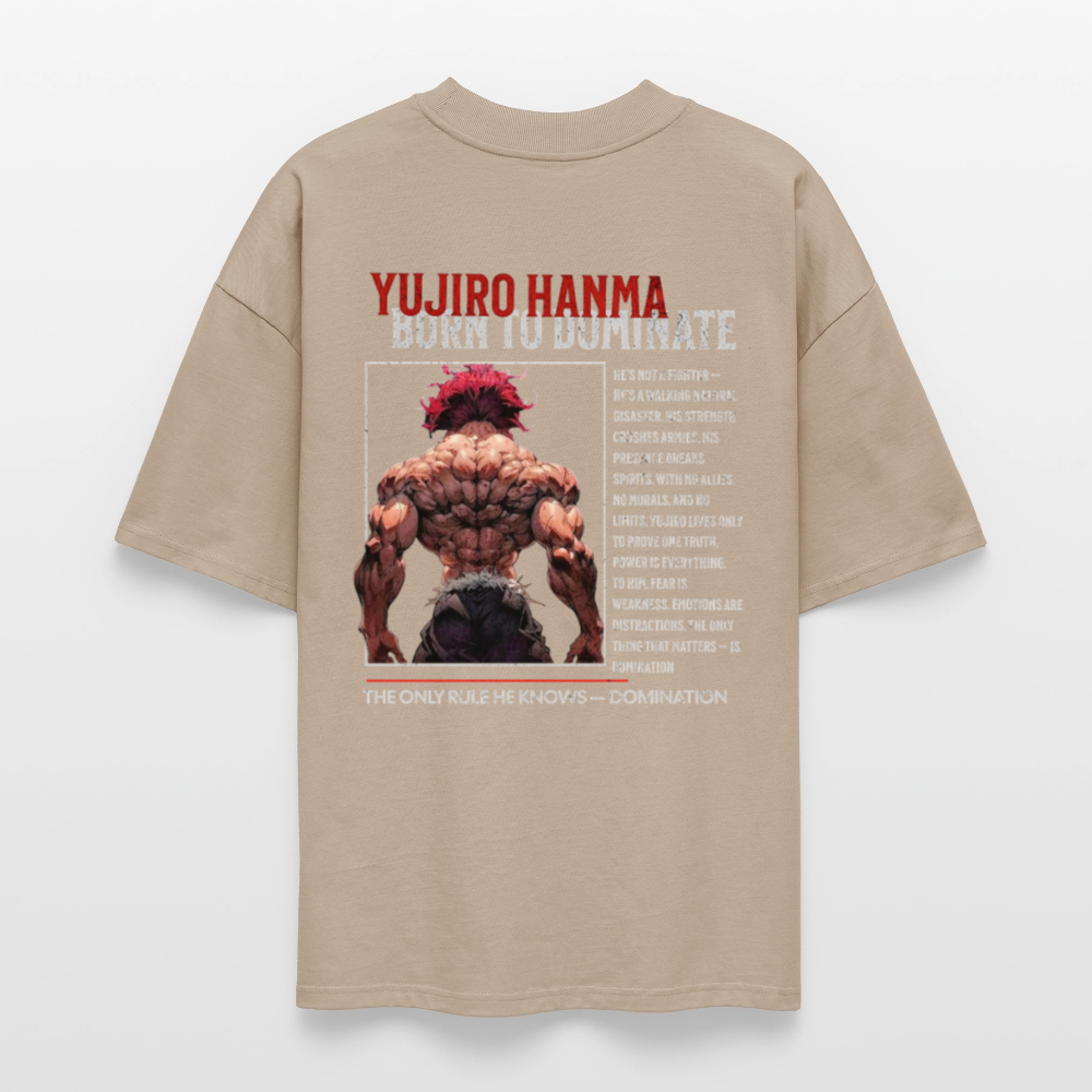Yujiro Hanma Oversized T-Shirt - stone
