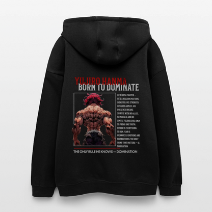 Oversized Unisex Hoodie Yujiro Hanma - black