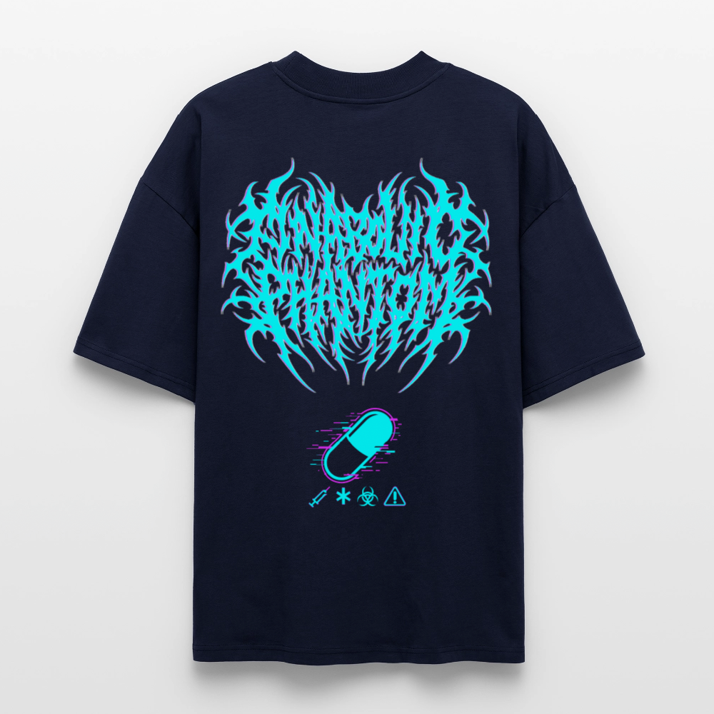 Oversized Phantom T-Shirt – Bio-Injected Mass Protocol Aesthetic - navy