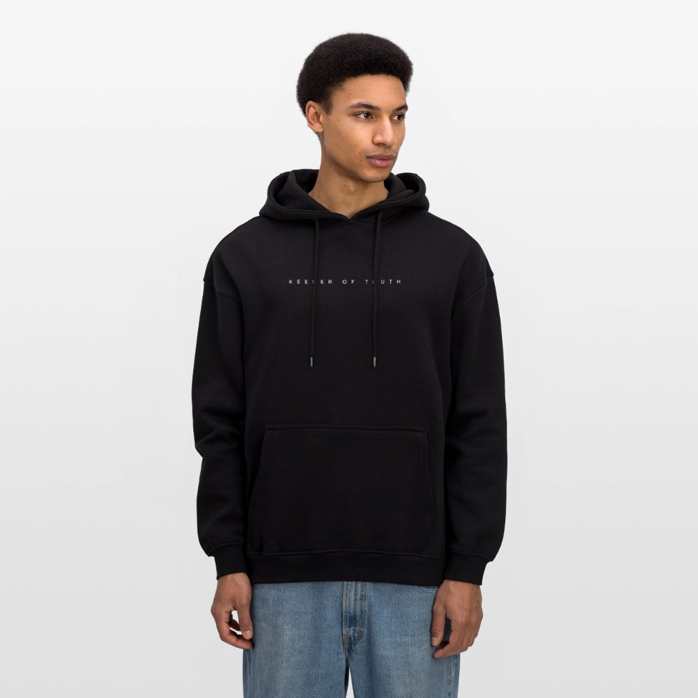 Oversized Unisex Hoodie with a sphinx and skull art by Gabikomart - black