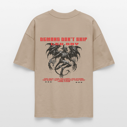 Don't Skip Leg Day Oversized T-Shirt - stone