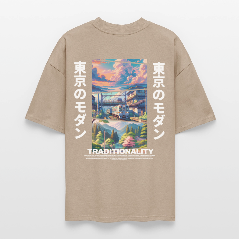 Spirit of Japan Oversized T-Shirt - stone