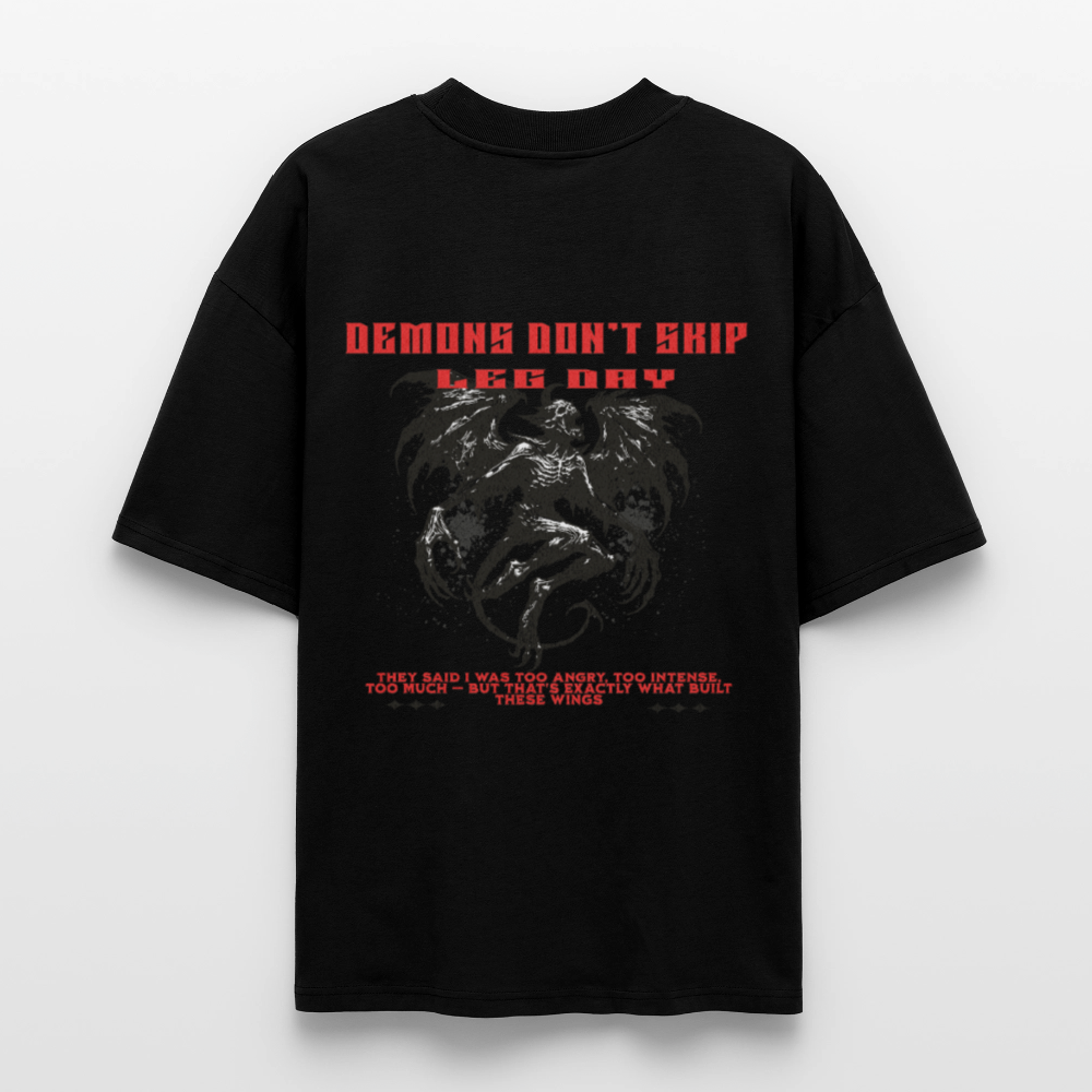 Don't Skip Leg Day Oversized T-Shirt - black