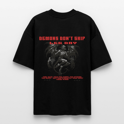 Don't Skip Leg Day Oversized T-Shirt - black