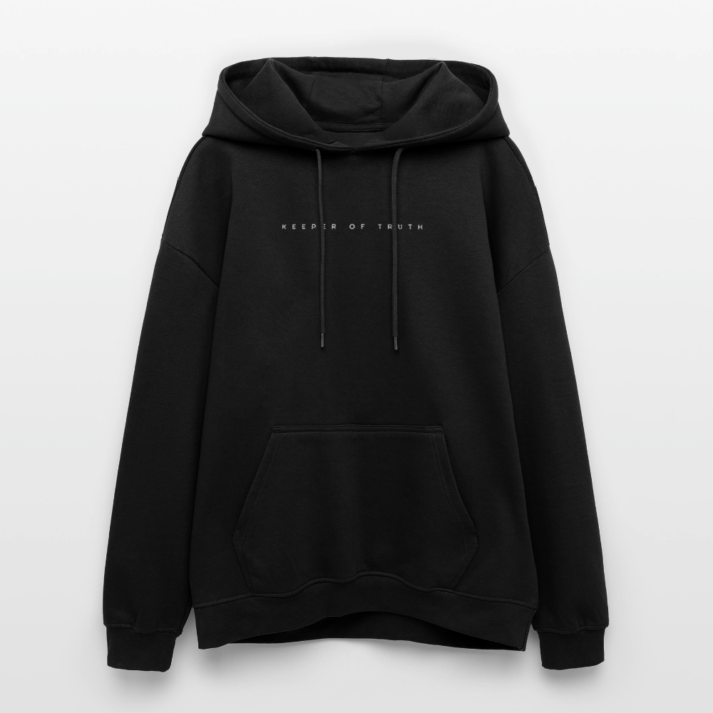 Oversized Unisex Hoodie with a sphinx and skull art by Gabikomart - black