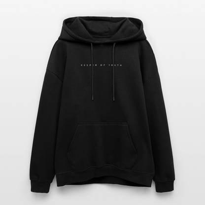 Oversized Unisex Hoodie with a sphinx and skull art by Gabikomart - black
