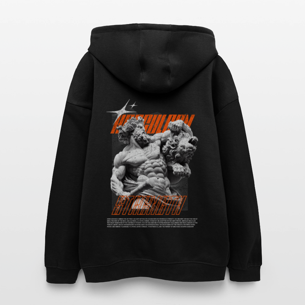 Oversized Unisex Hoodie Hercules - black
