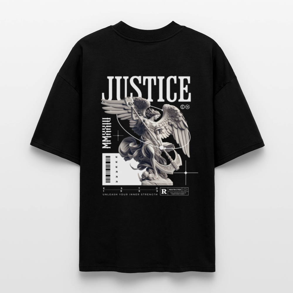 Justice Oversized Organic T-shirt - black
