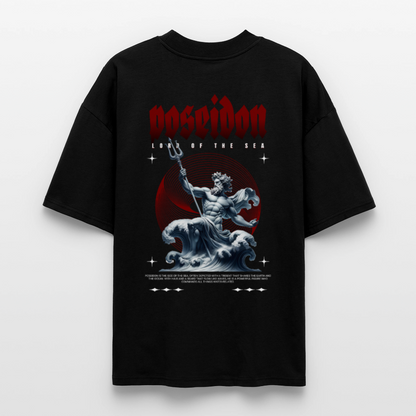 Poseidon Oversized  T-shirt - black