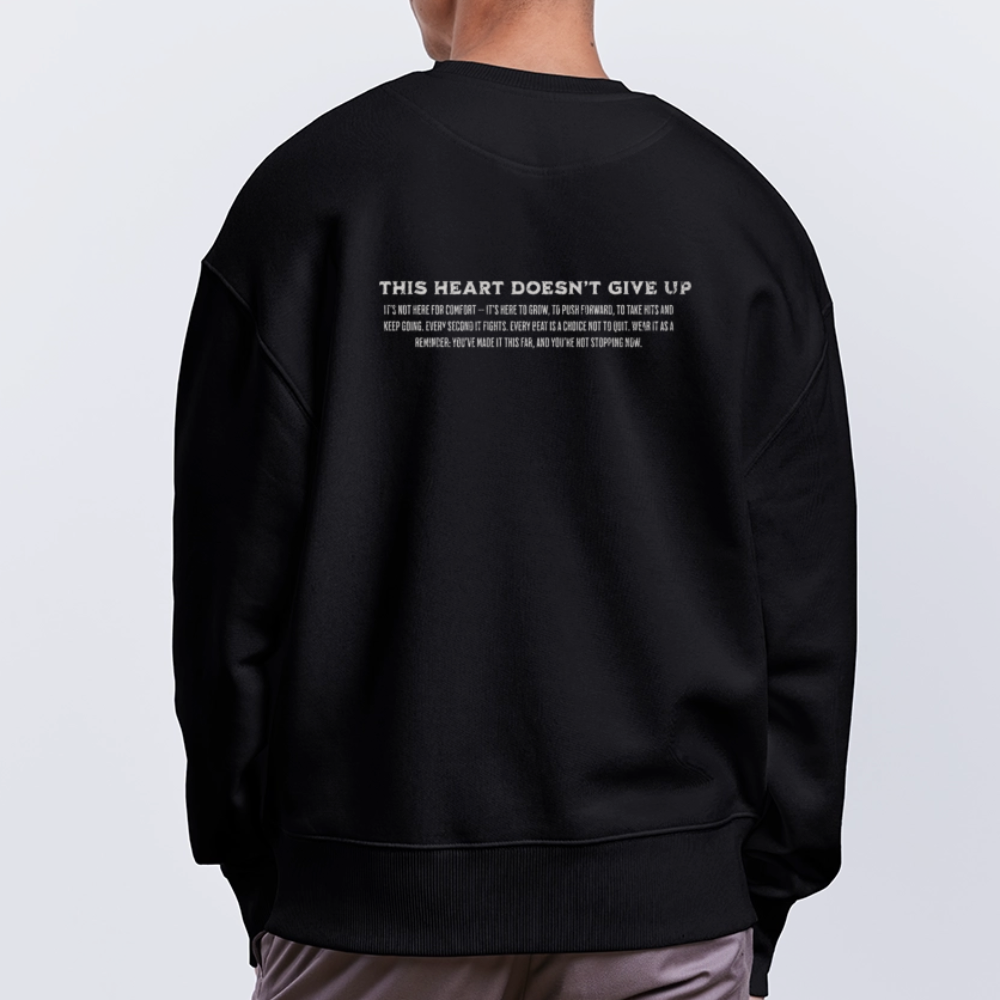 Oversize Sweatshirt with Heart art by Gabikomart - black