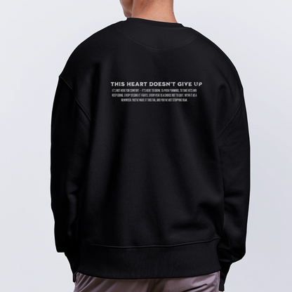 Oversize Sweatshirt with Heart art by Gabikomart - black