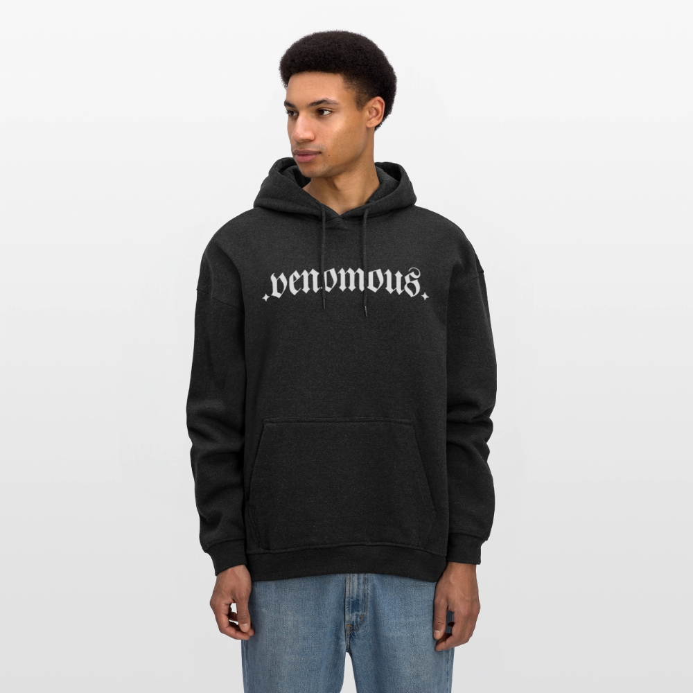 Oversized Unisex Hoodie with Venomous Design by Gabikomart - charcoal grey