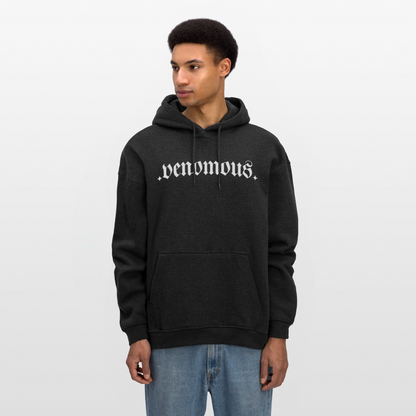 Oversized Unisex Hoodie with Venomous Design by Gabikomart - charcoal grey