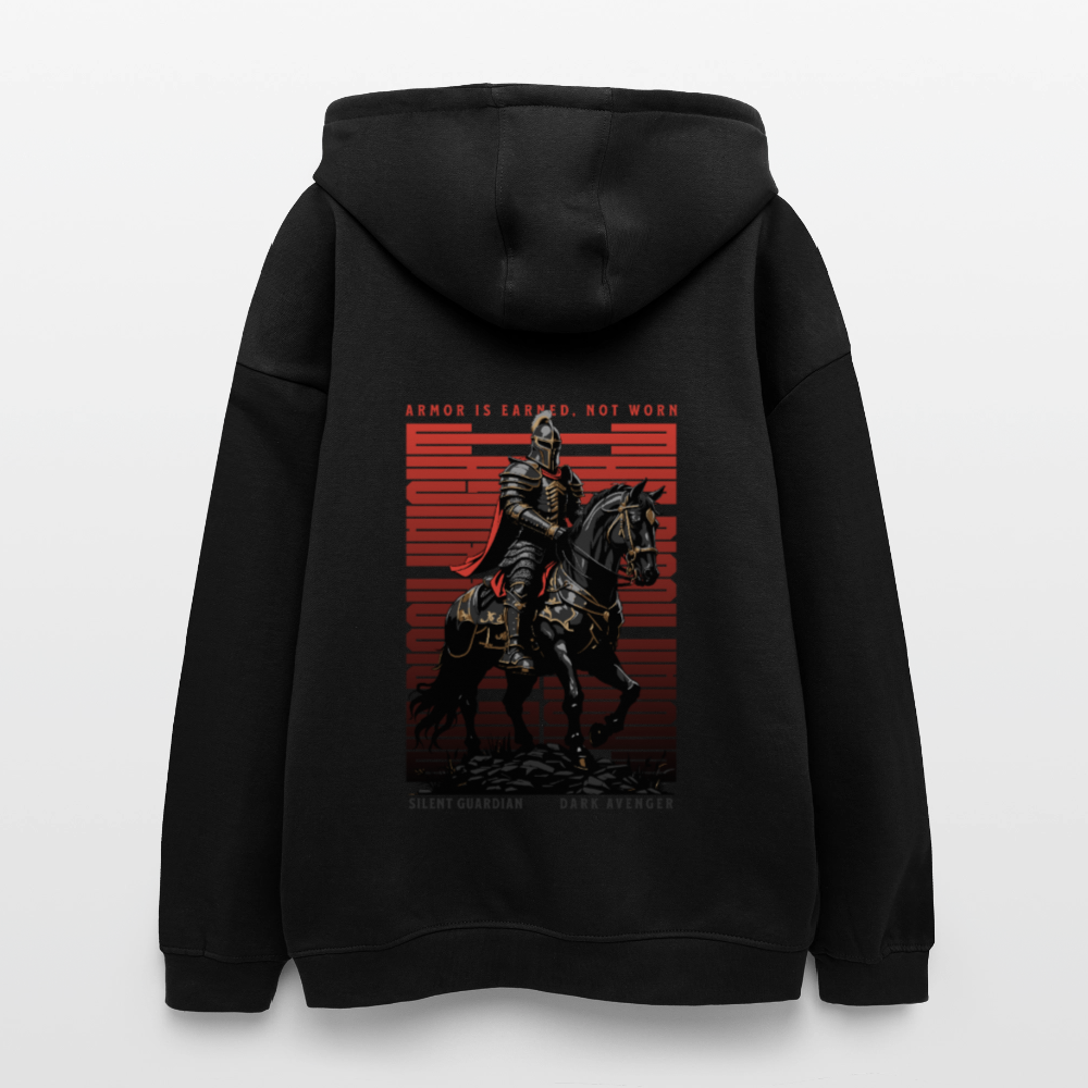 Oversized Unisex Hoodie  Armor is earned - black