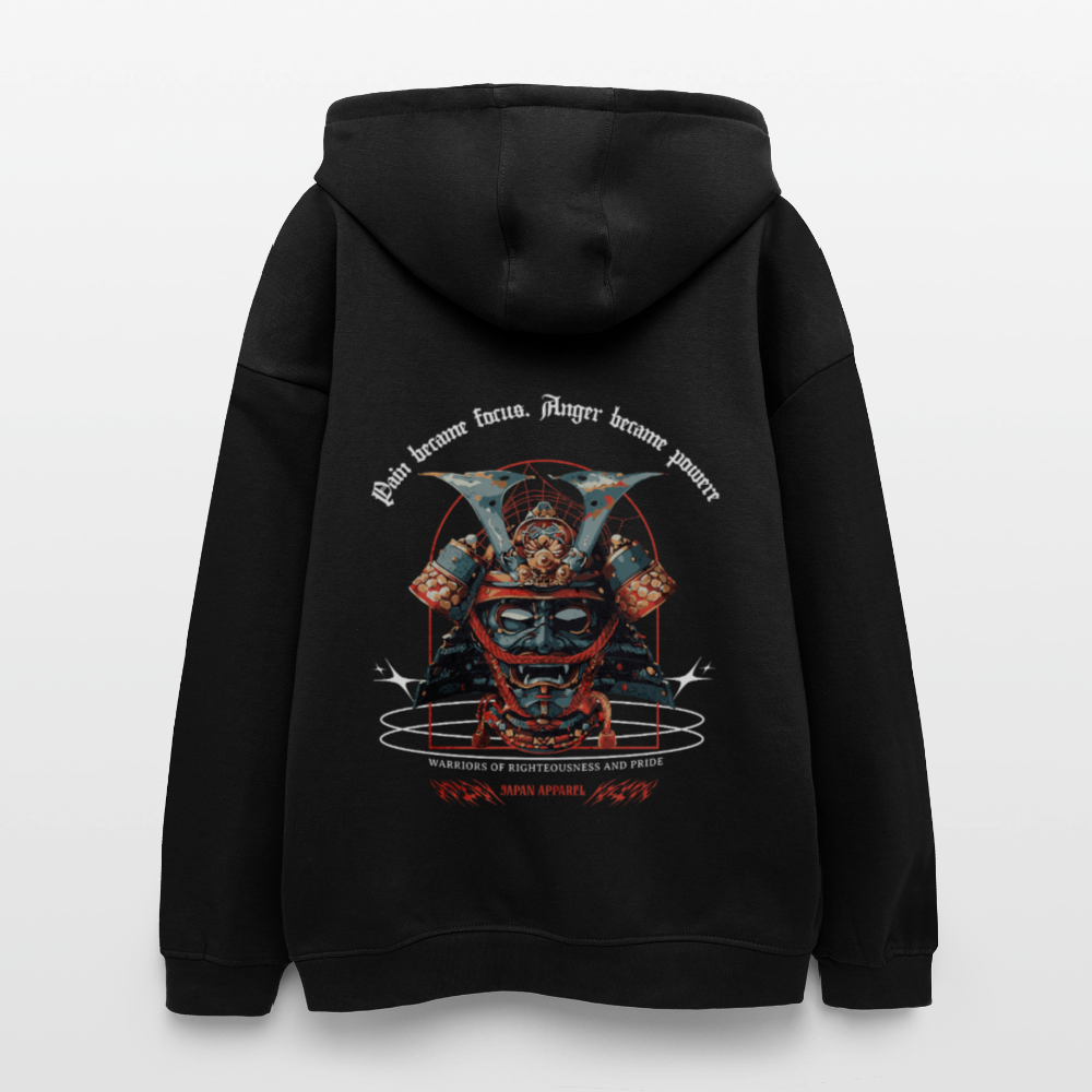 Oversized Unisex Hoodie  Samurai Spirit - black