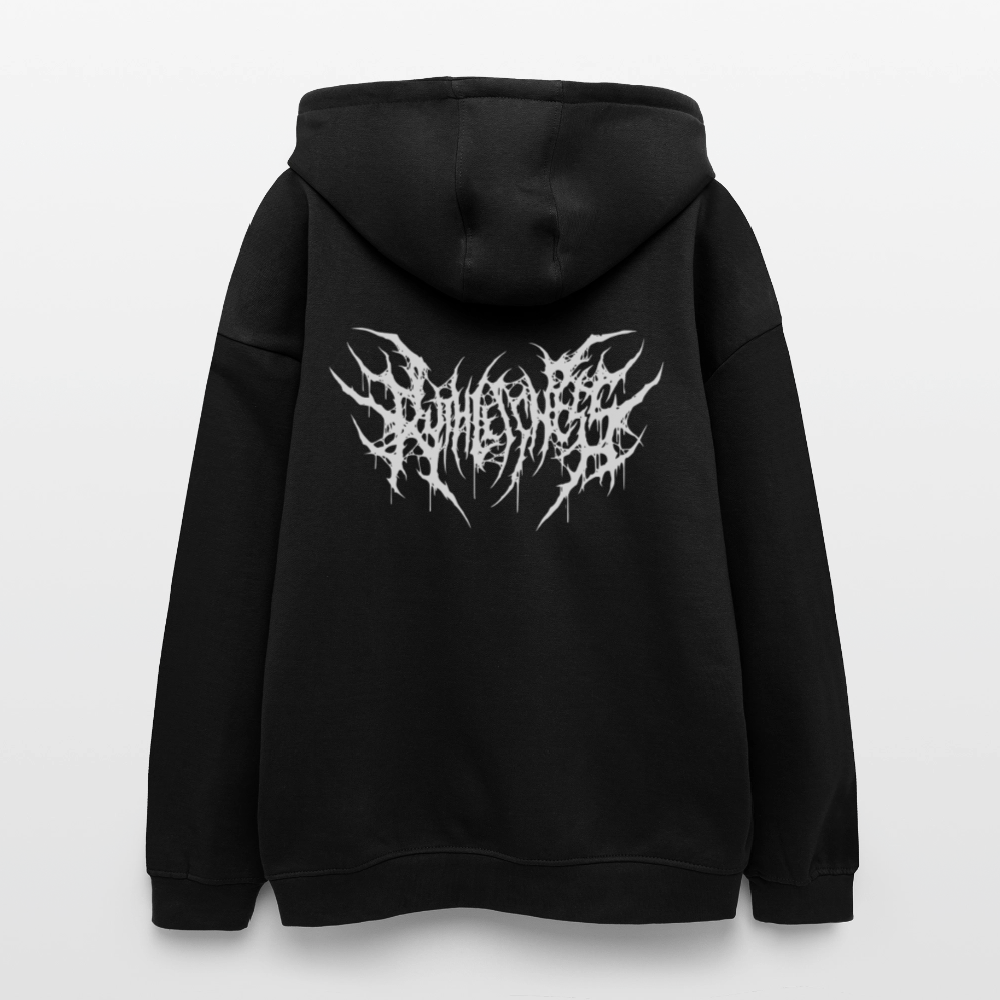 Oversized Unisex Hoodie RUTHLESS - black