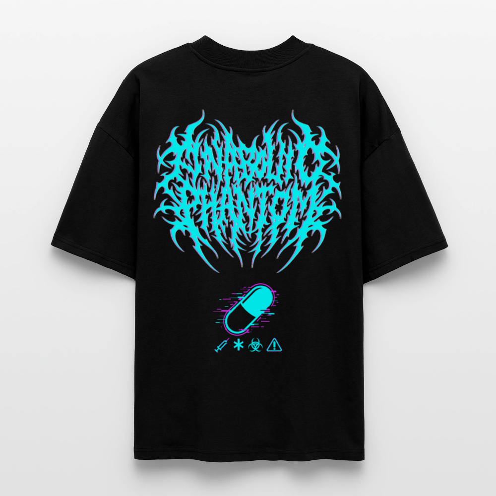 Oversized Phantom T-Shirt – Bio-Injected Mass Protocol Aesthetic - black