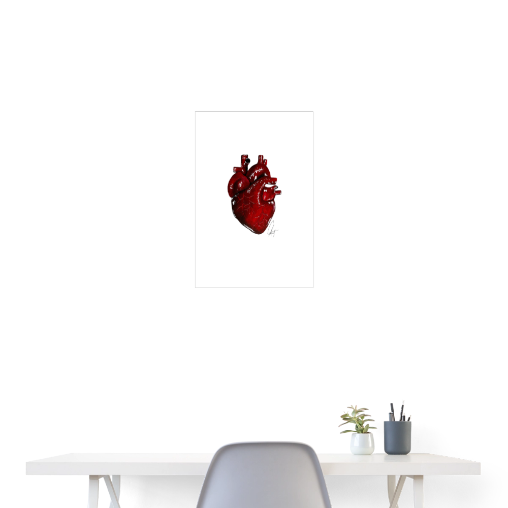 Heart Poster by Gabikomart (40x60 cm) - white