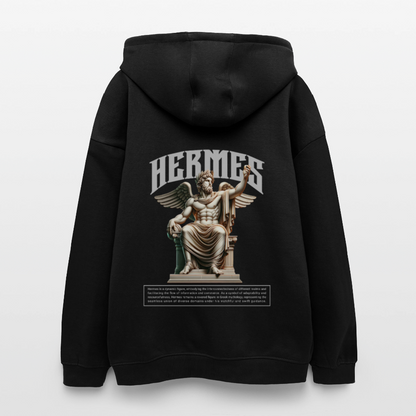 Oversized Unisex Hoodie Hermes - black